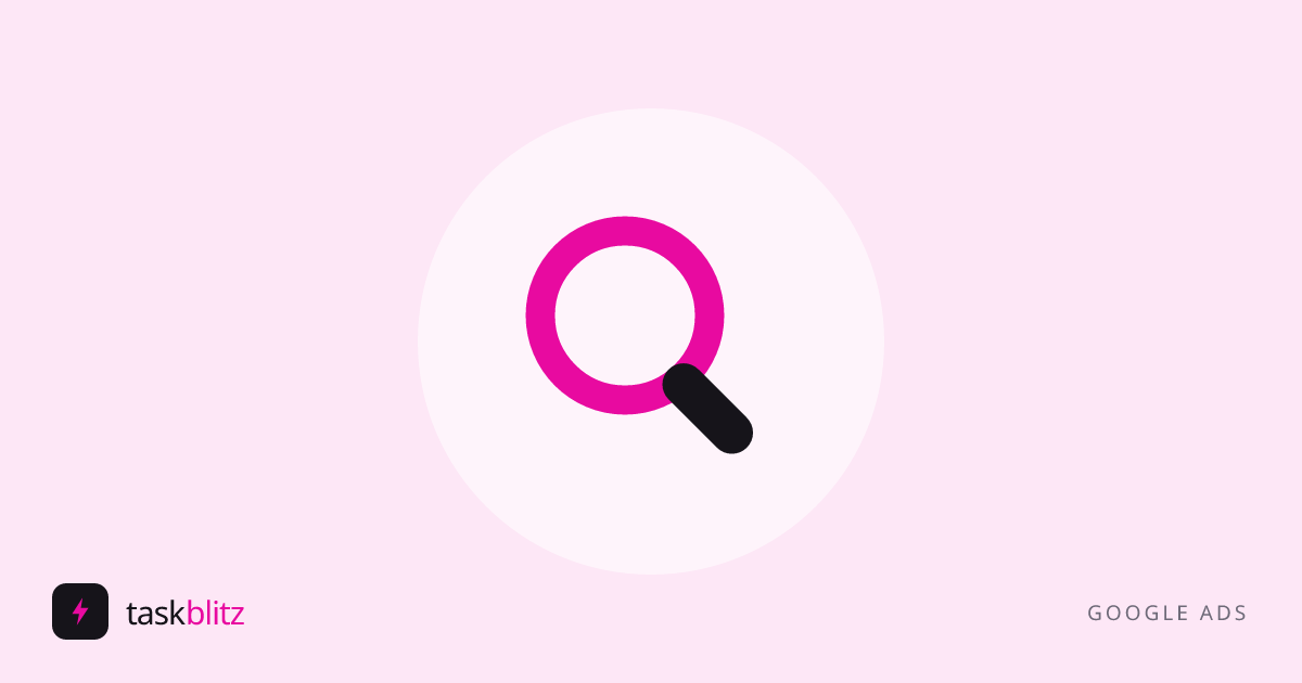 Magnifying glass illustration on a soft magenta field